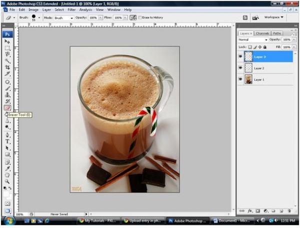 Creation of Candycane cocoa.: Step 10